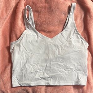 White V-Neck Tank Top